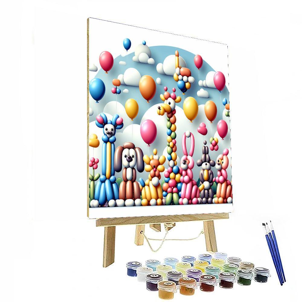 Colorful Balloon Animals Paint By Number