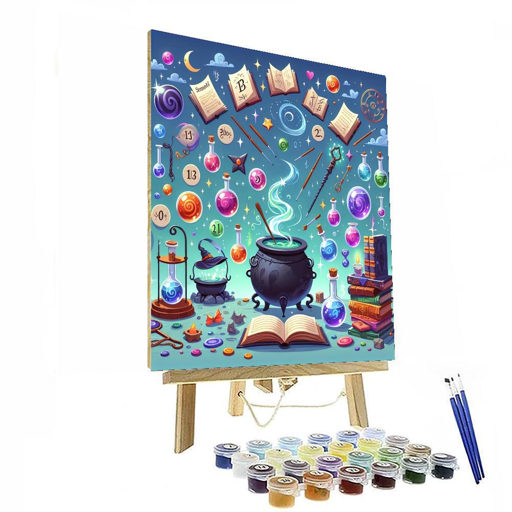 Whirling Wizard School Paint By Color