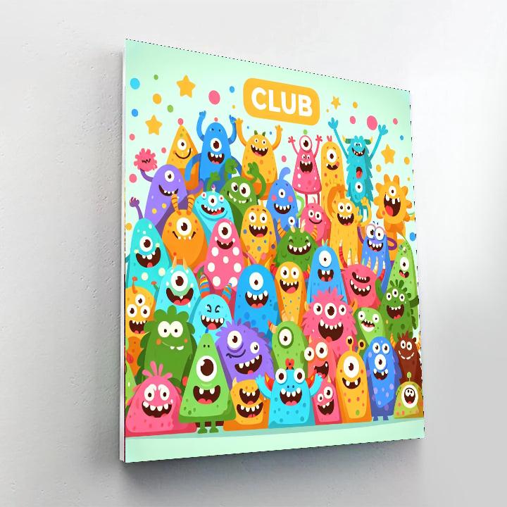 Happy Monster Club Painting By Numbers Kit