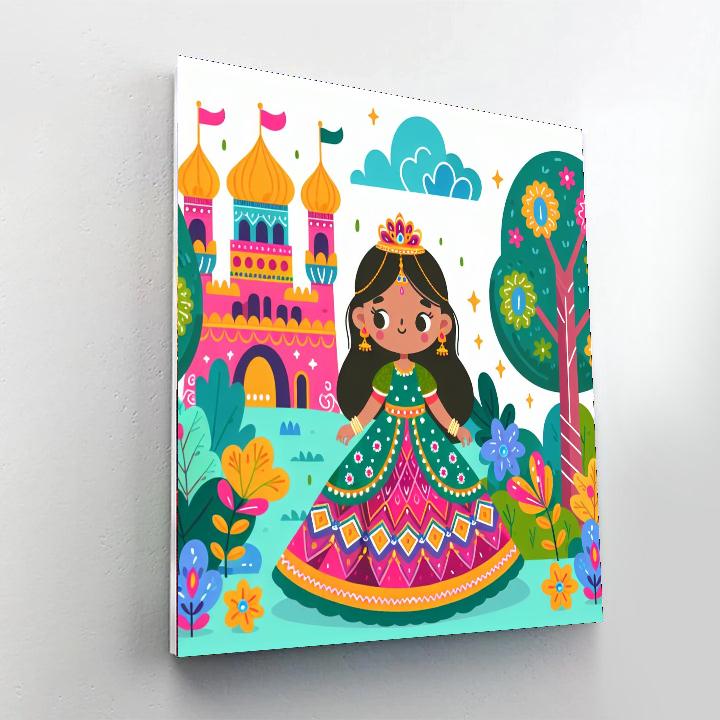 Princess In Enchanted Land Painting By Numbers Kit