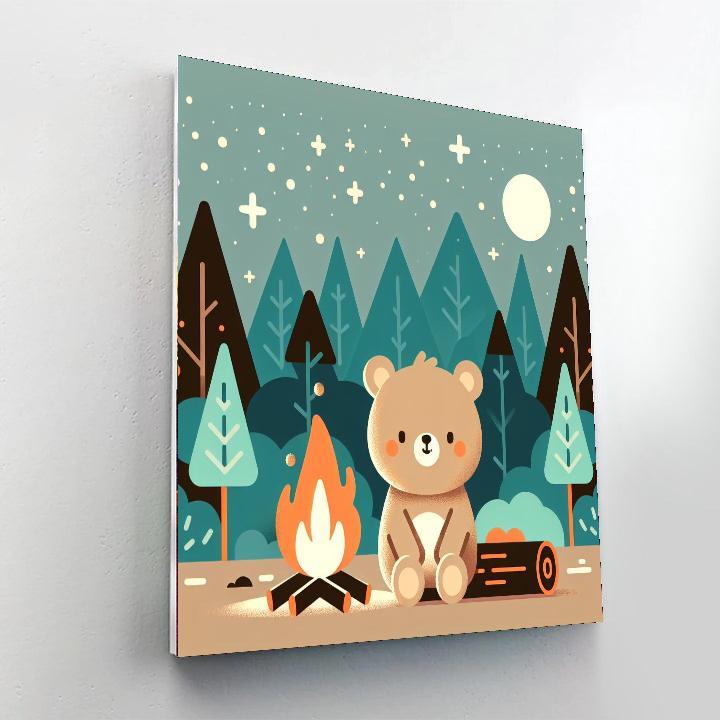 Bear's Cozy Campfire Storytime Paint By Numbers