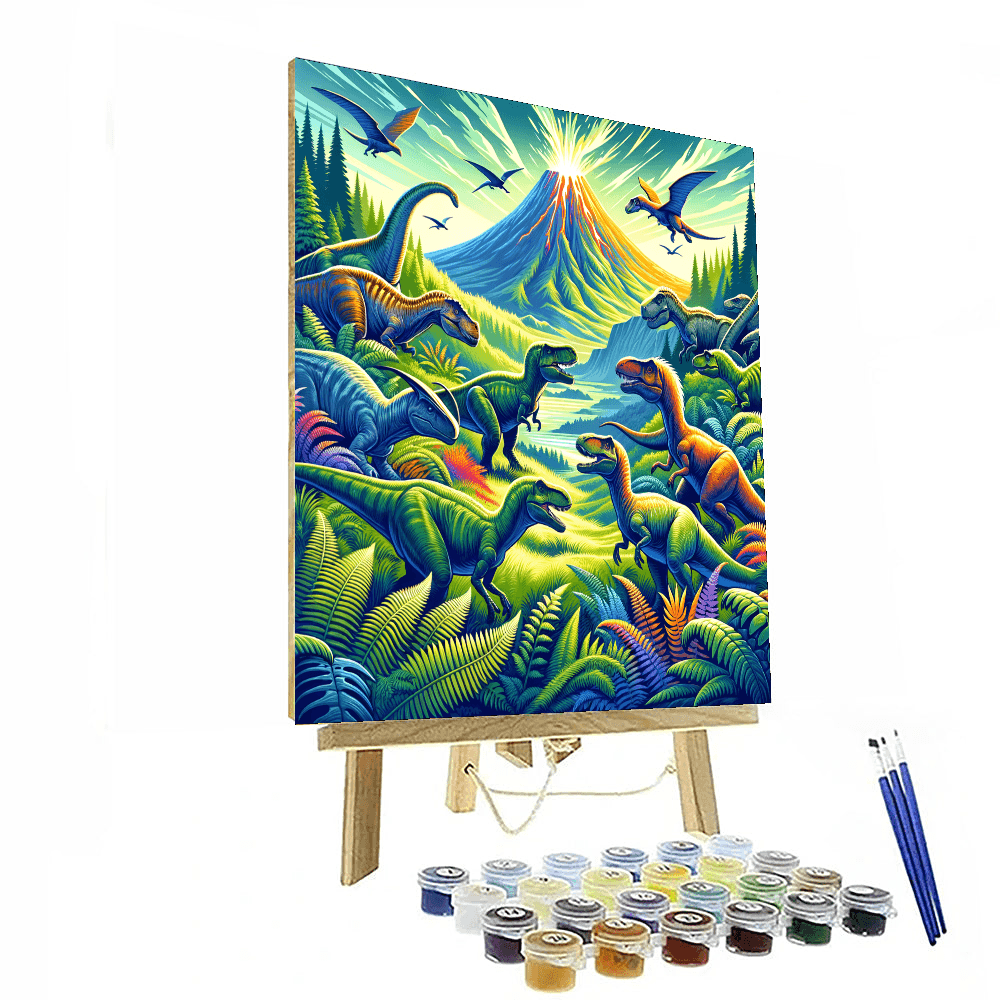 Fantastical World Of Dinosaurs DIY Paint By Numbers