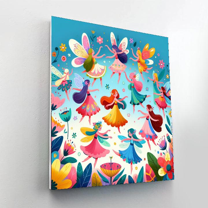 Fluttering Fairy Garden Painting Number Kit