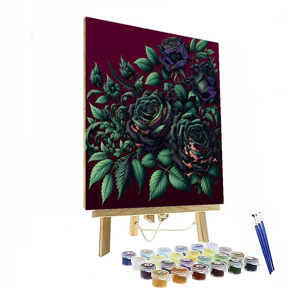 Gothic Floral Romance Paint By Color