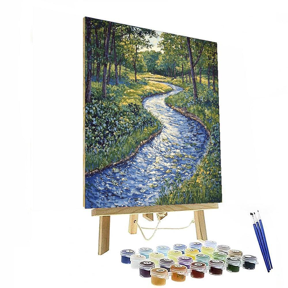 Georges Seurat Inspired Enchanted River Symphony  Painting Number Kit