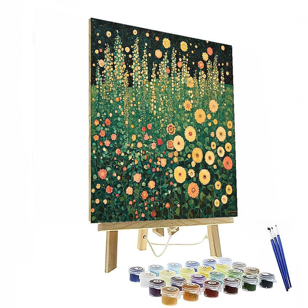 Gustav Klimt Inspired Radiant Garden  DIY Paint By Numbers