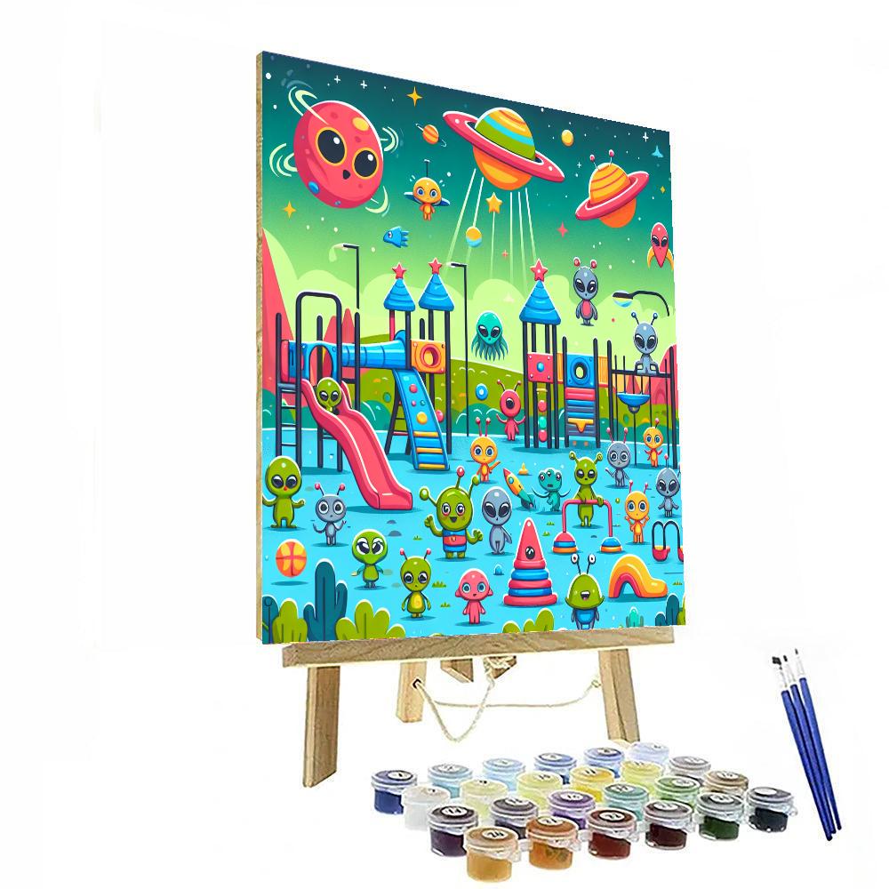 Space Alien Playground Numbered Painting Kits