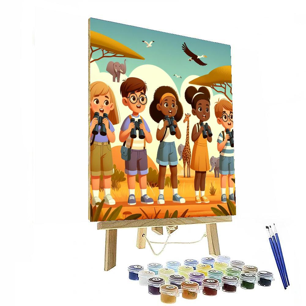 Savanna Safari Spectacle Numbered Painting Kits