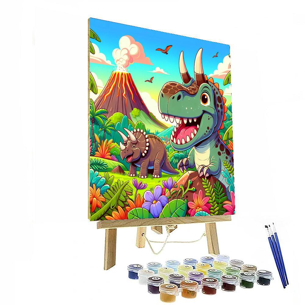 Dino Adventure World Painting Number Kit