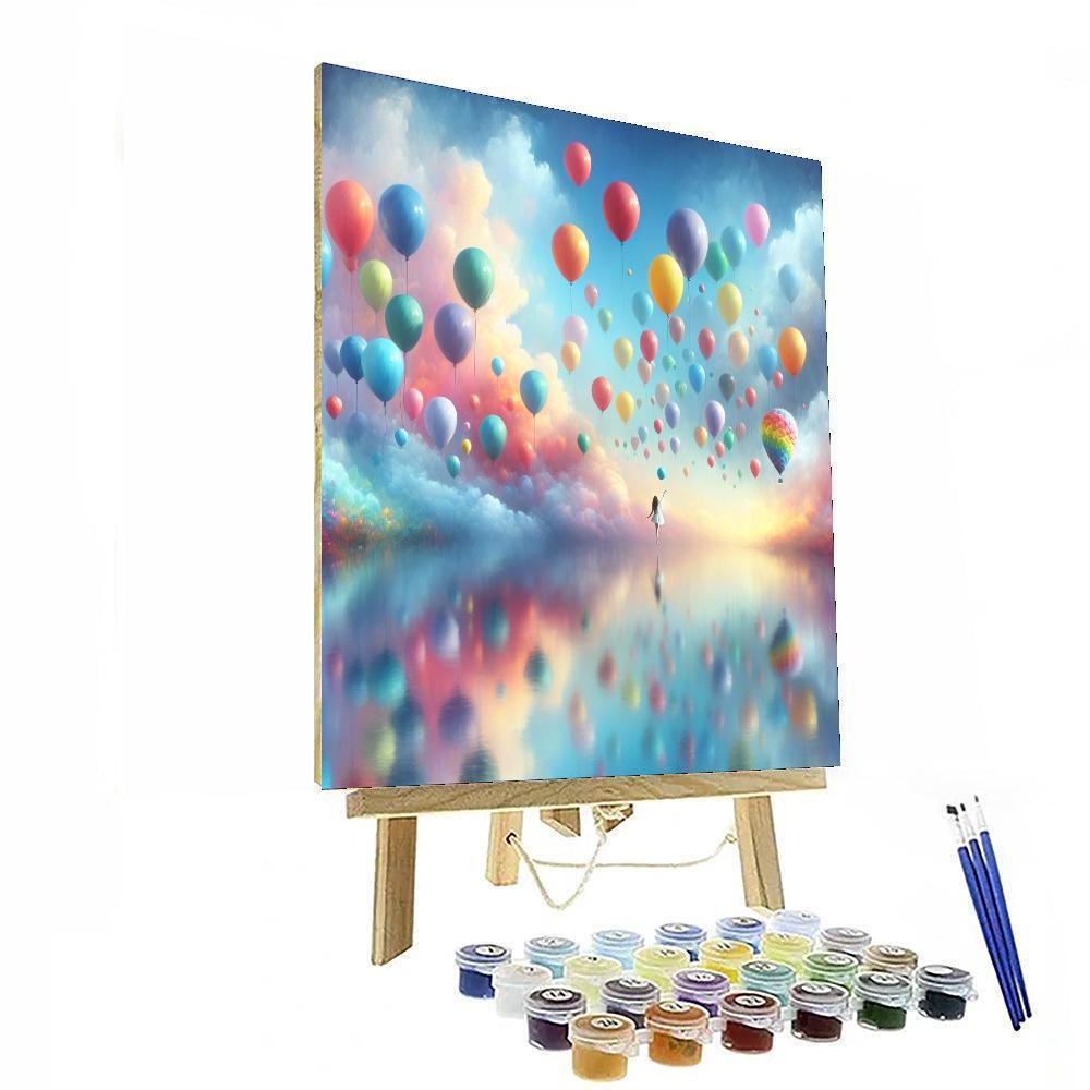 Whimsical Balloons Paint By Numbers Art