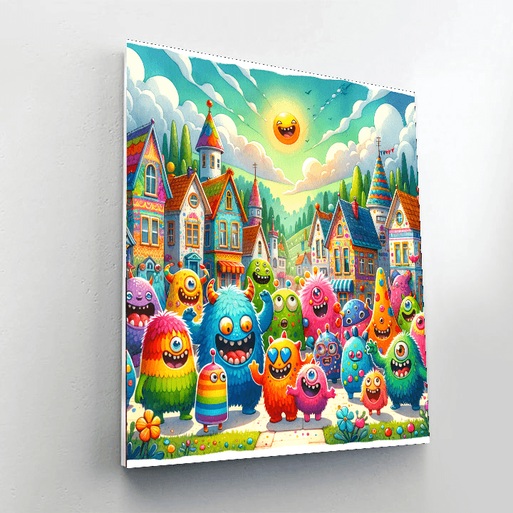 Friendly Neighborhood Monsters Paint By Numbers