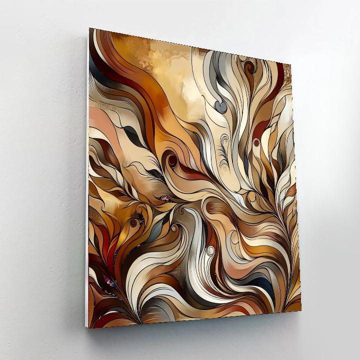 Abstract Earth Tones Painting Number Kit