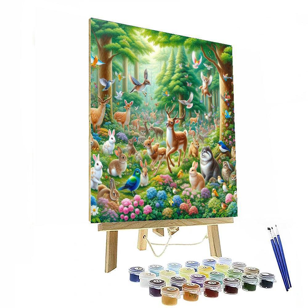 Lively Woodland Adventure Paint By Numbers