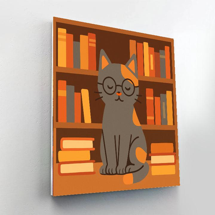 Clever Cat's Library DIY Paint By Numbers