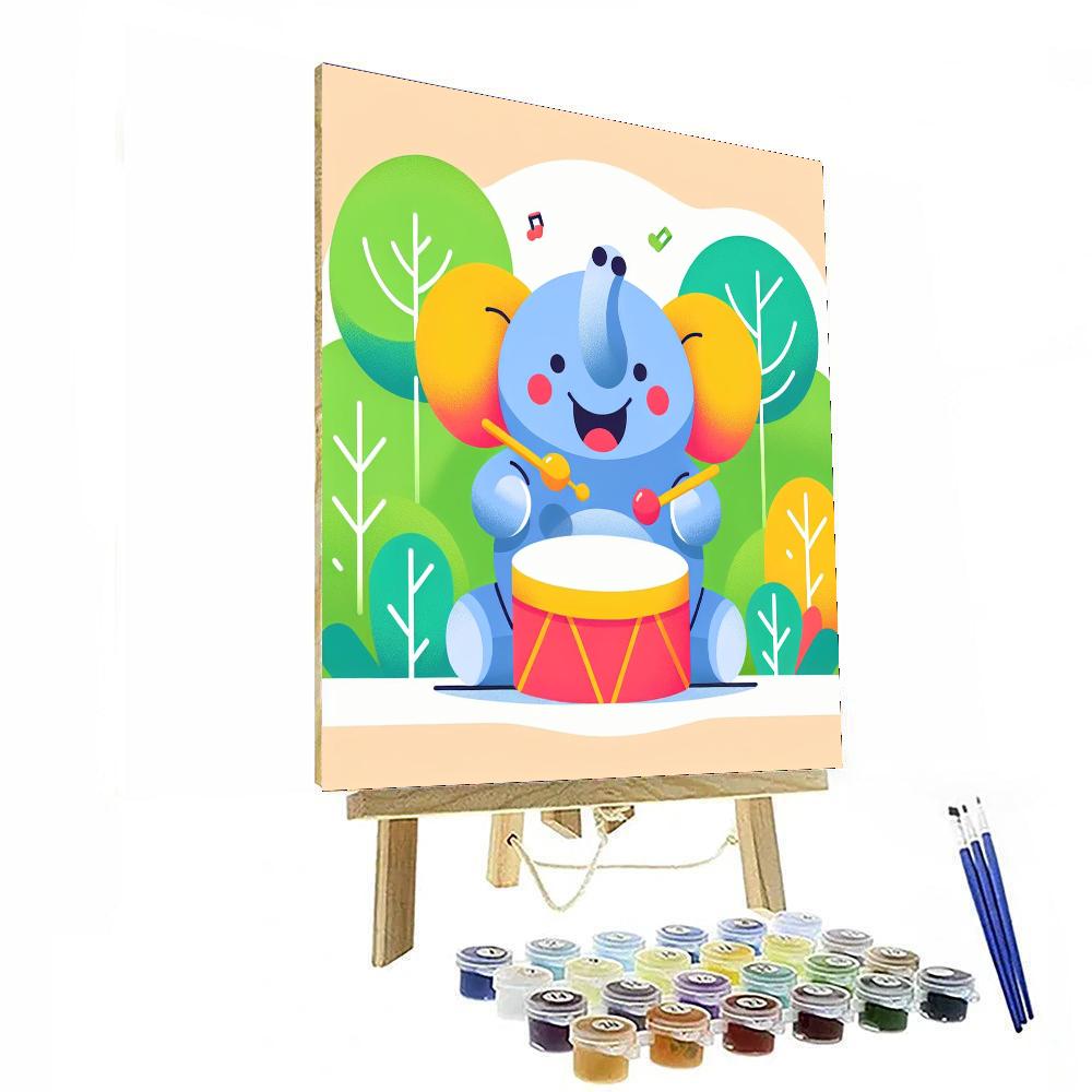 Jungle Jam Elephant Number Painting