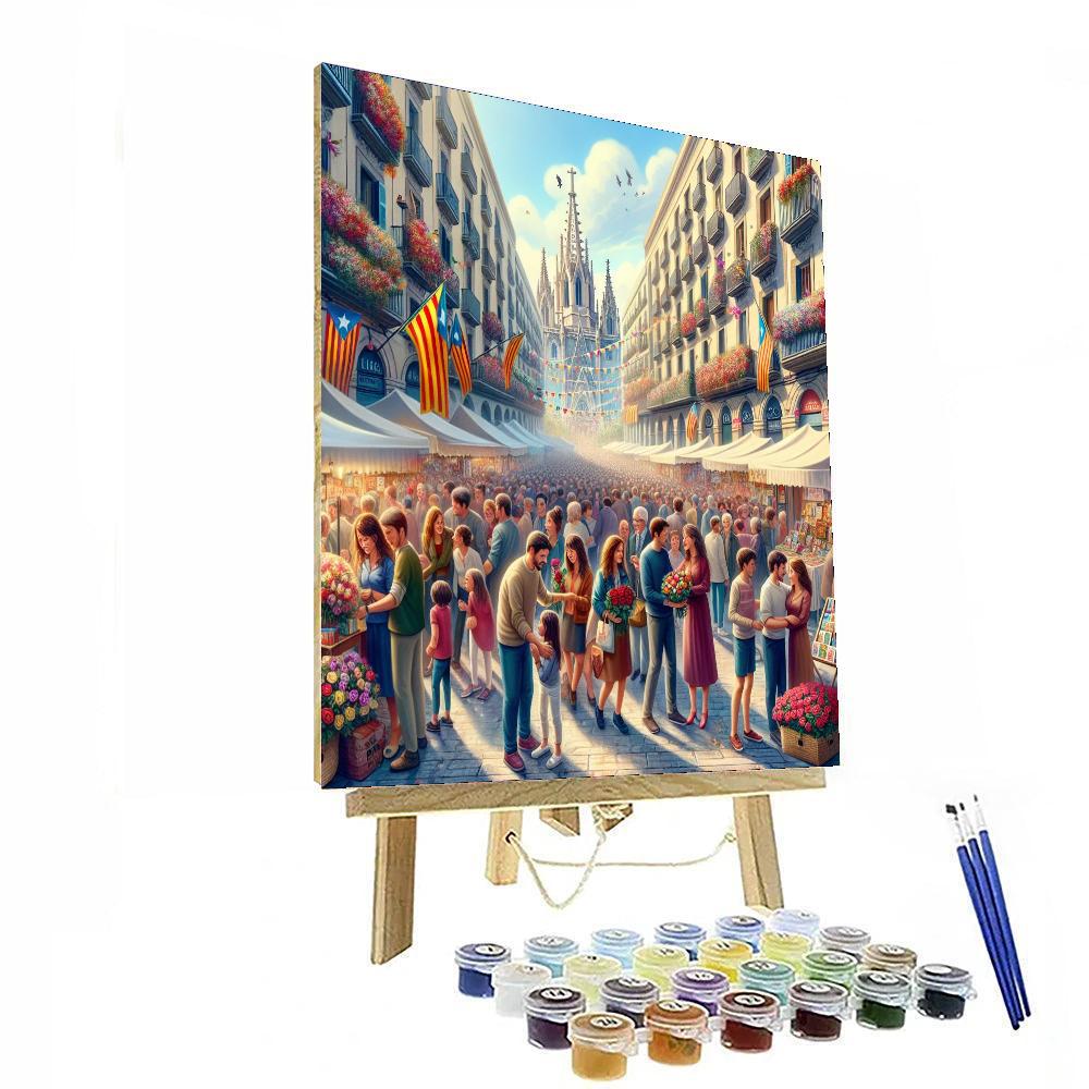 Sant Jordi's Day - Barcelona Paint By Color