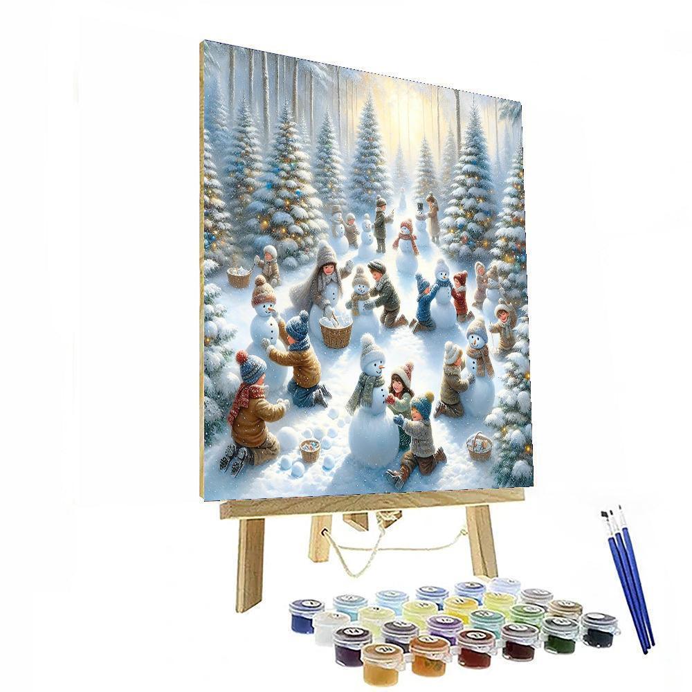 Glistening Snowy Adventure Paint By Numbers