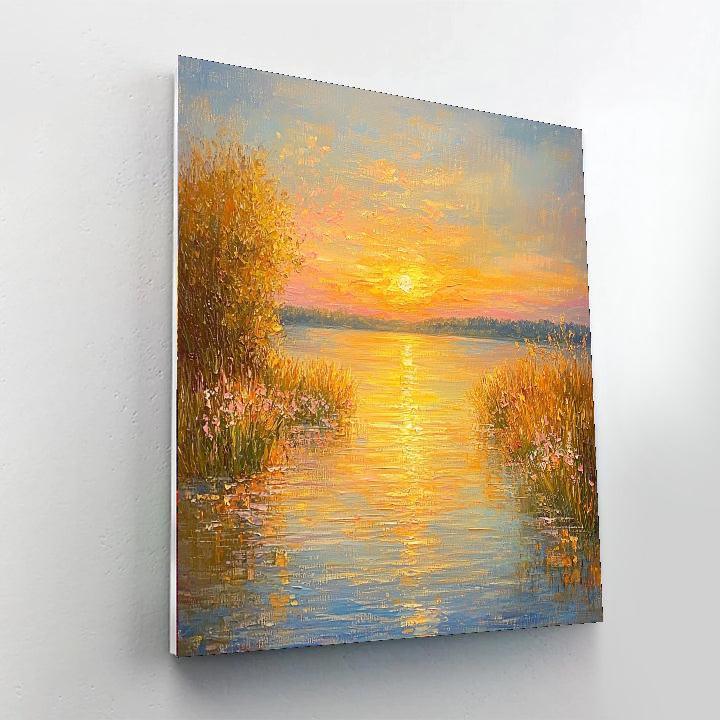 Claude Monet Inspired Golden Hour On The Seine  Paint By Numbers Kits