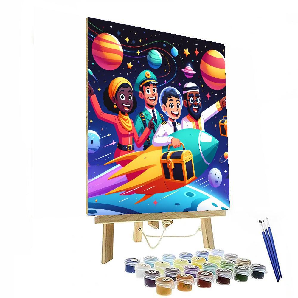 Galactic Quest For Treasure Painting Number Kit