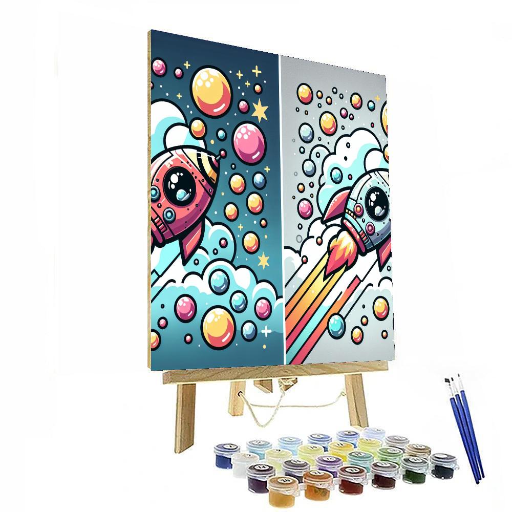 Galactic Bubble Adventure DIY Paint By Numbers