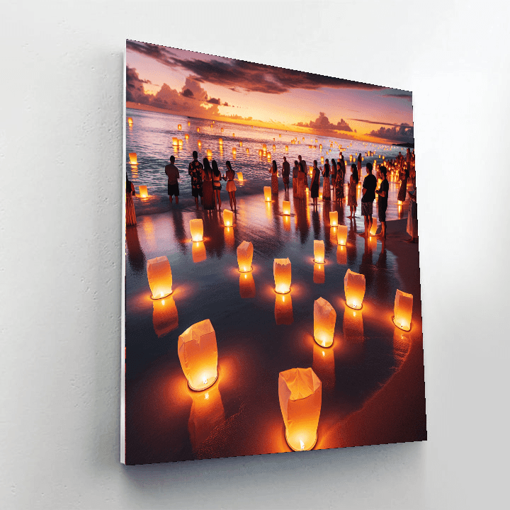 Lantern Floating Hawaii - Usa Paint By Numbers Kits