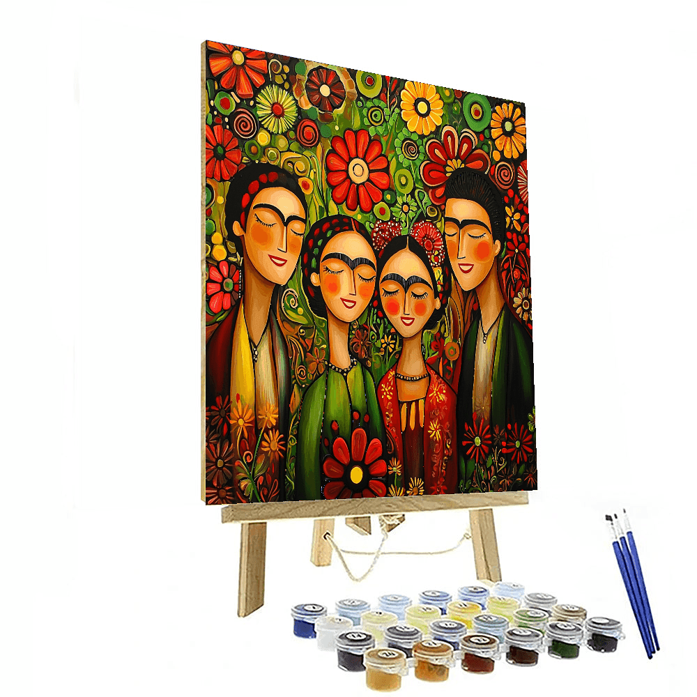Frida Kahlo Inspired Friends Together  Paint By Numbers