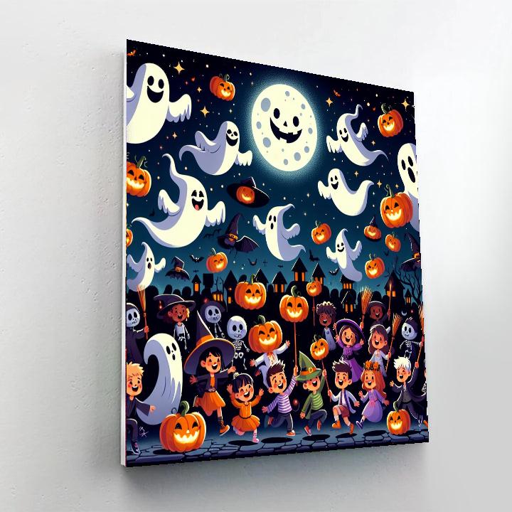 Happy Halloween Festivities Painting Number Kit