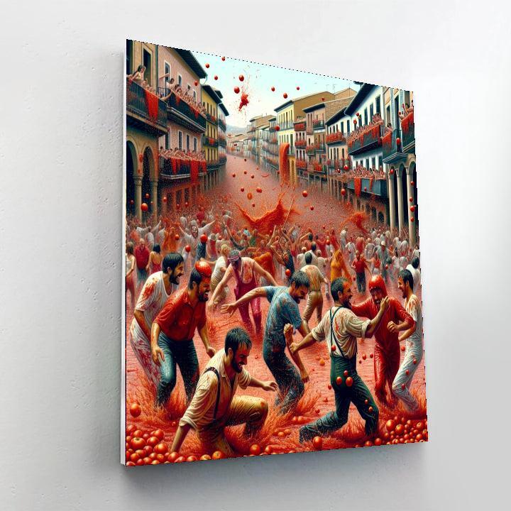 Tomatina Festival - Buñol DIY Paint By Numbers