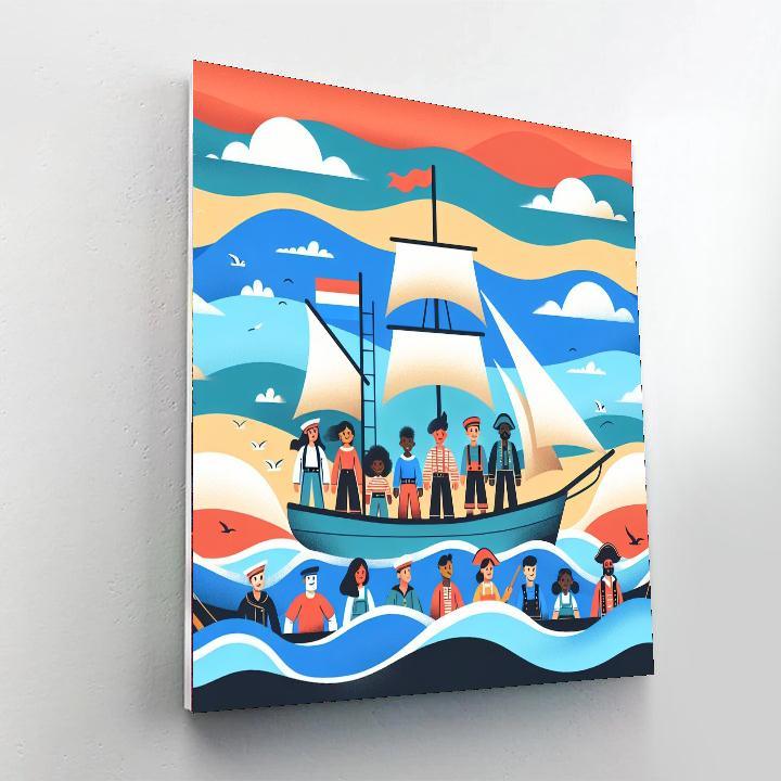 Nautical Adventures At Sea Paint By Numbers Kits