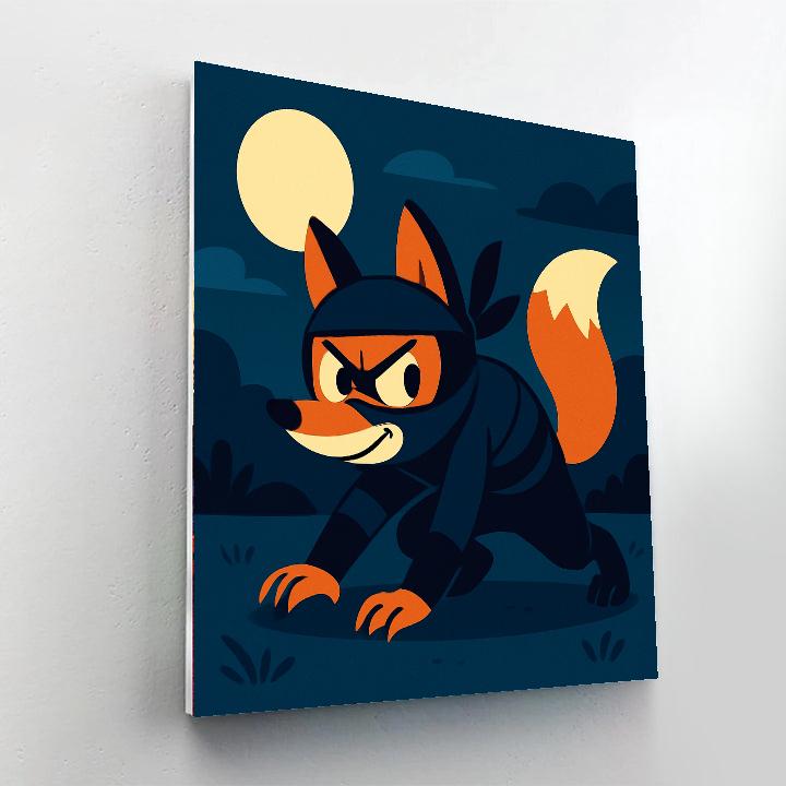 Ninja Fox's Secret Mission Paint By Number
