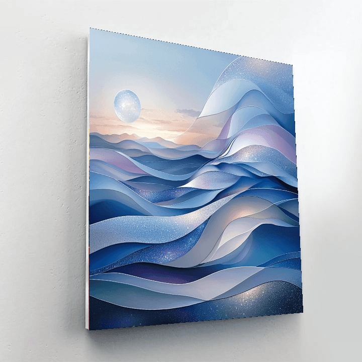 Chagall Inspired Mystical Lunar Landscape - DIY Painting By Numbers Kit