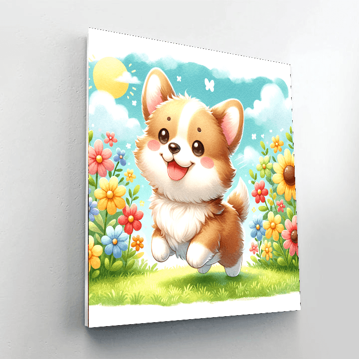 Cuddly Corgi - DIY Painting By Numbers Kit