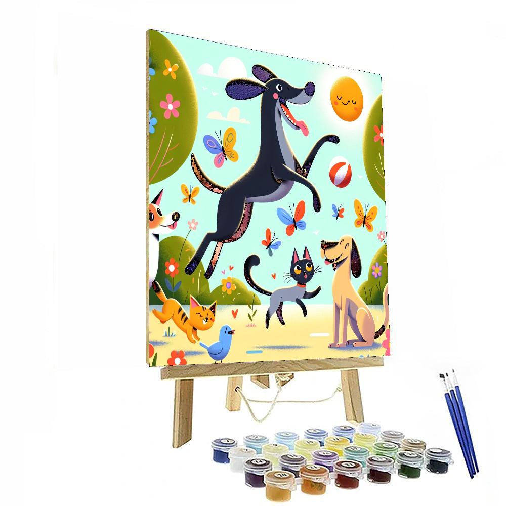 Adventurous Pets Number Painting