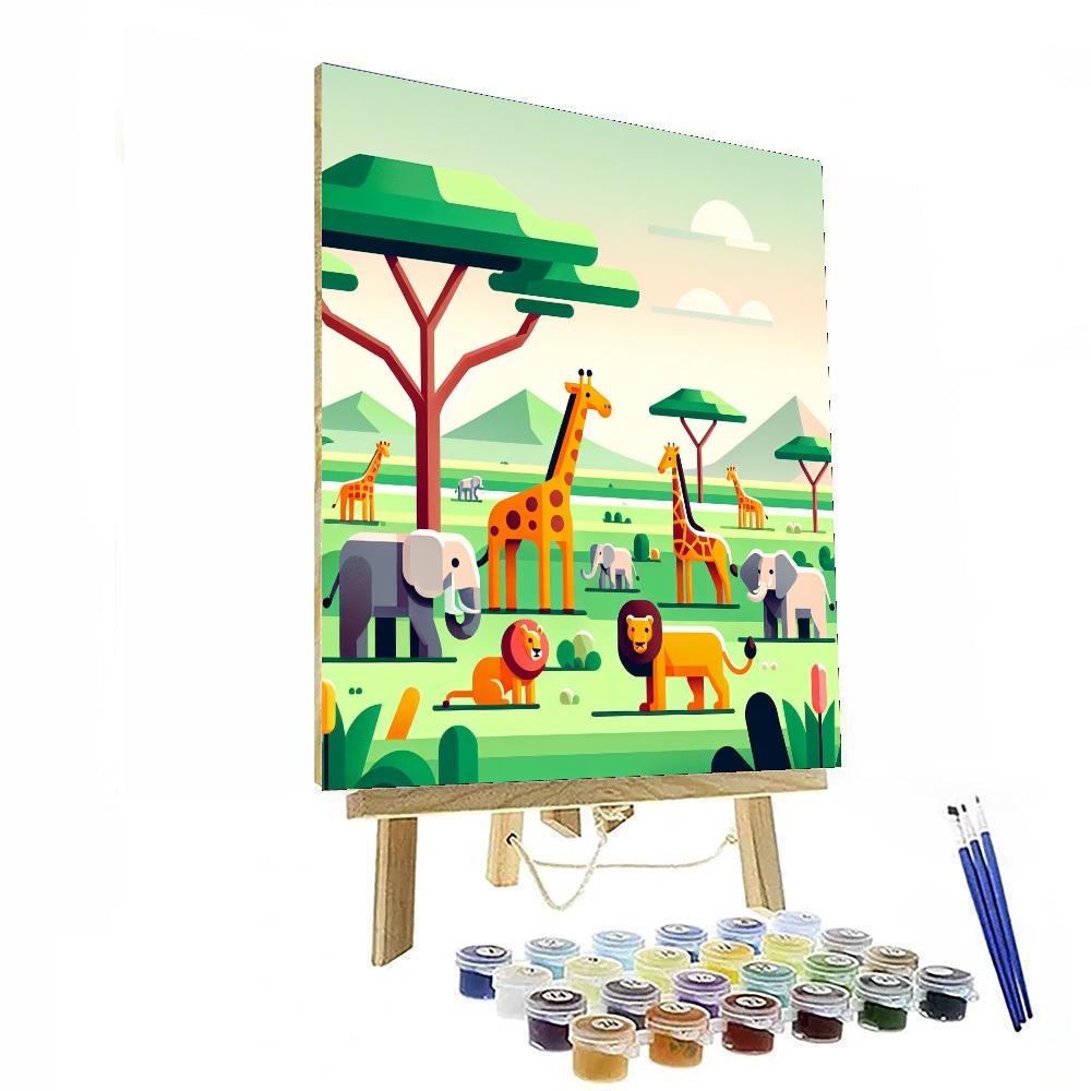 Savanna Safari Expedition Numbered Painting Kits