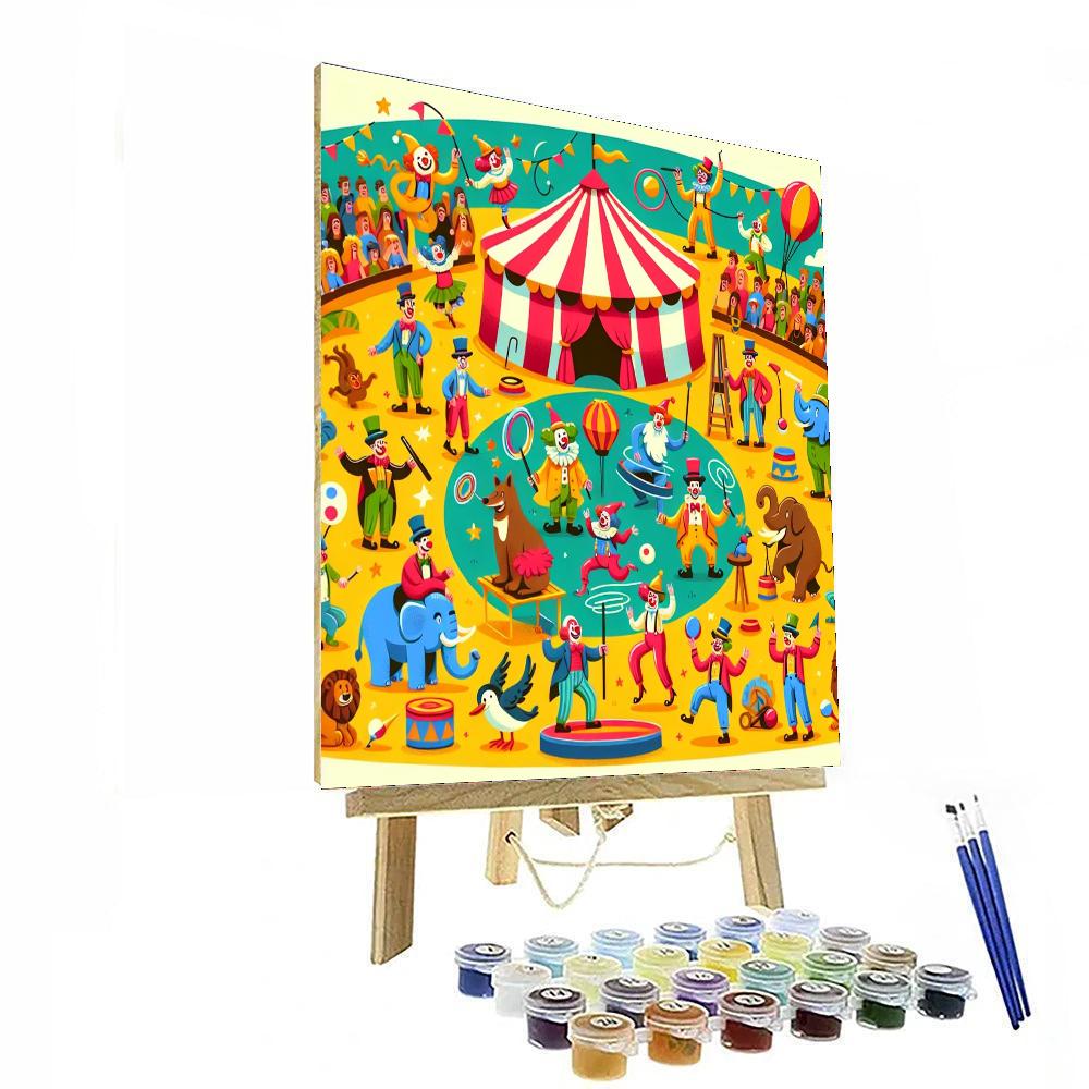 Festive Circus Celebration Number Painting