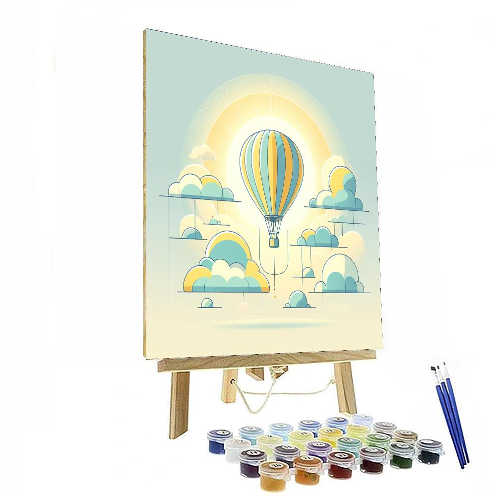 Dreamy Air Balloon Ride Paint By Color