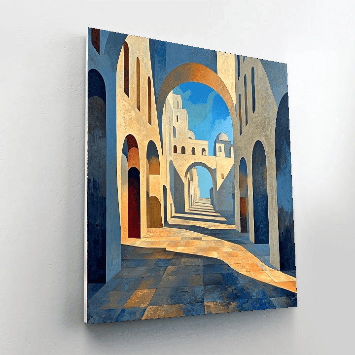 Giorgio De Chirico Inspired Surreal Urban Fantasy  Painting By Numbers Kit