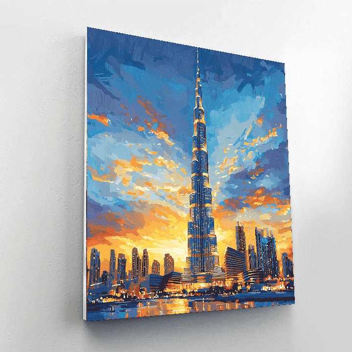 Burj Khalifa - Dubai, Uae Numbered Painting Kits