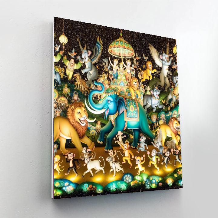 Adventurous Animal Parade Painting Number Kit