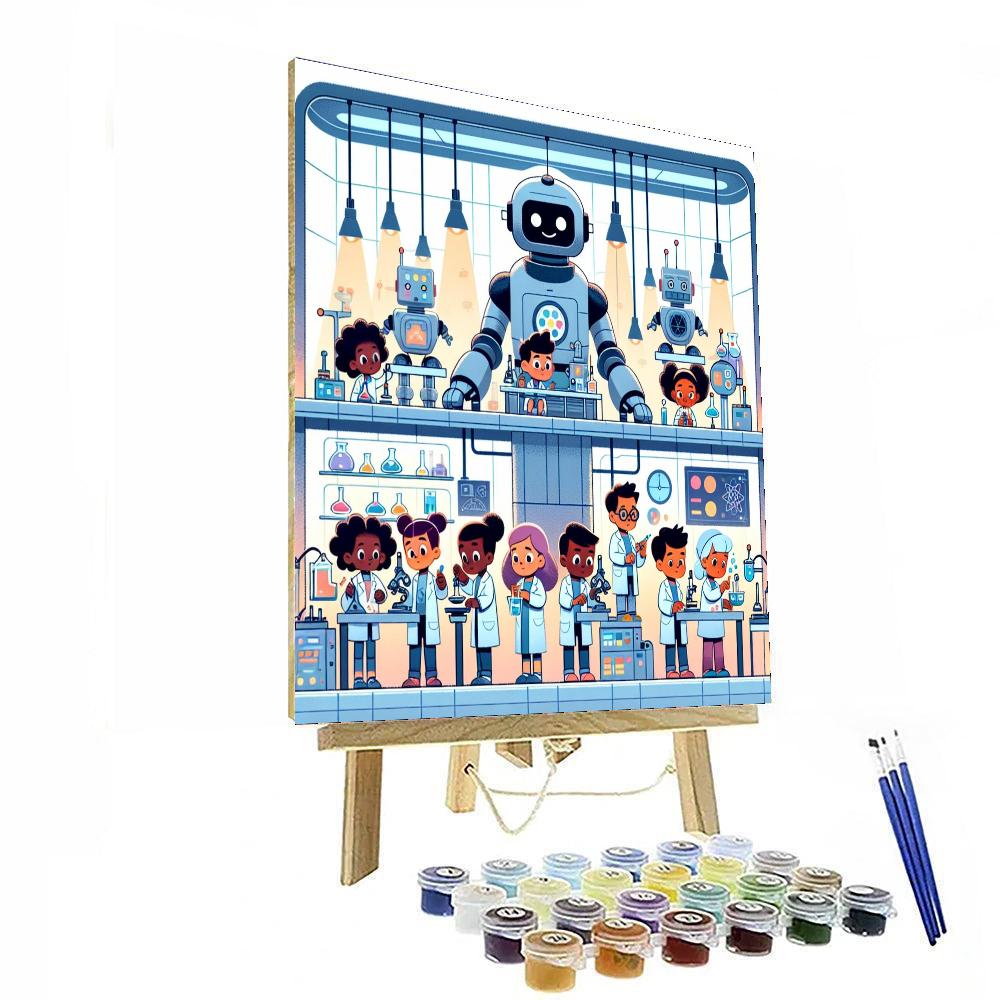 Futuristic Science Lab Paint By Numbers Art