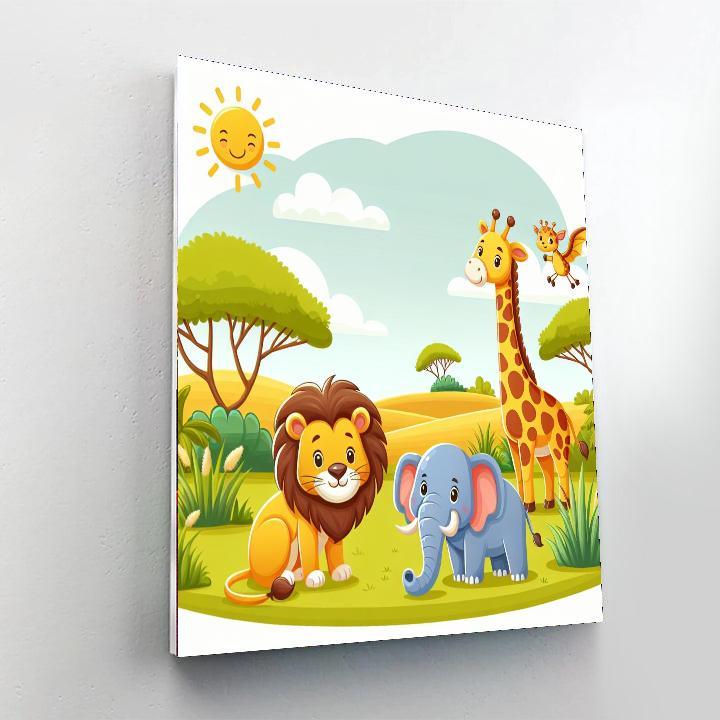 Fantastic Animal Safari Paint By Numbers Art