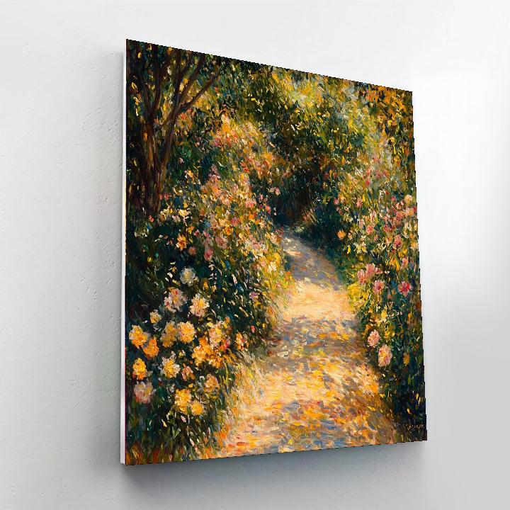 Pierre-Auguste Renoir Inspired Sunlit Garden Path  Number Painting