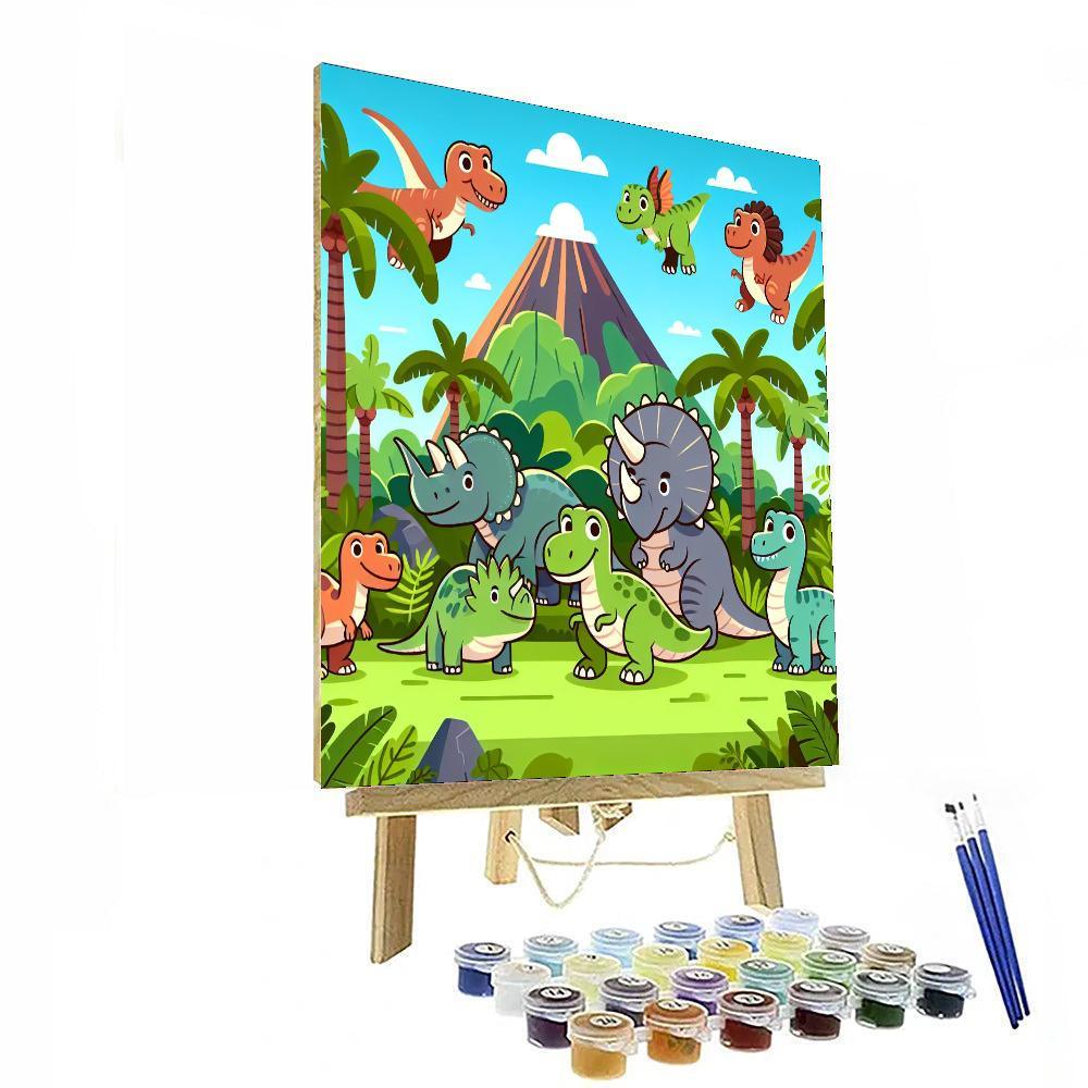 Dinosaurs Of The Lost World Numbered Painting Kits