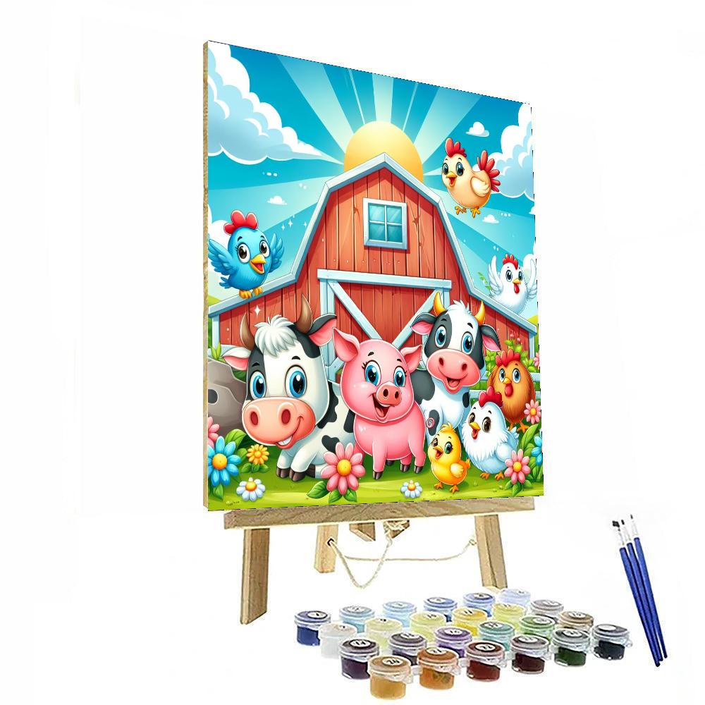 The Friendly Farmyard Crew DIY Paint By Numbers