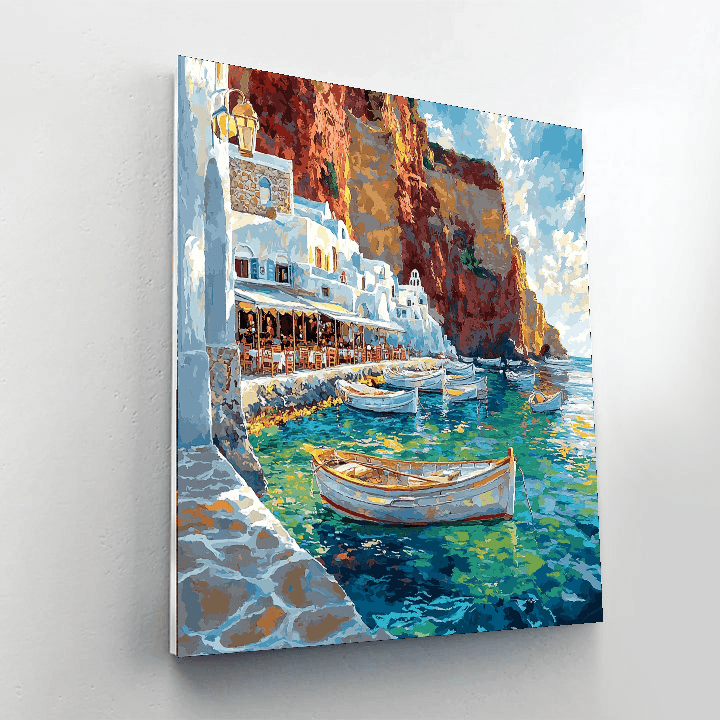 Santorini Ammoudi Bay - Greece DIY Paint By Numbers
