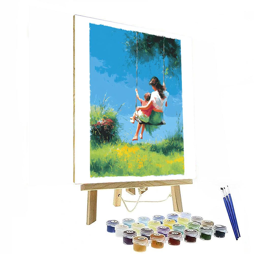 Eternal Love On A Swing DIY Paint By Numbers