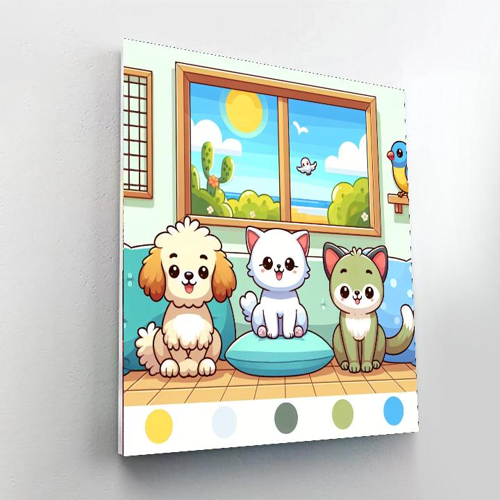 My Pet Friends Number Painting