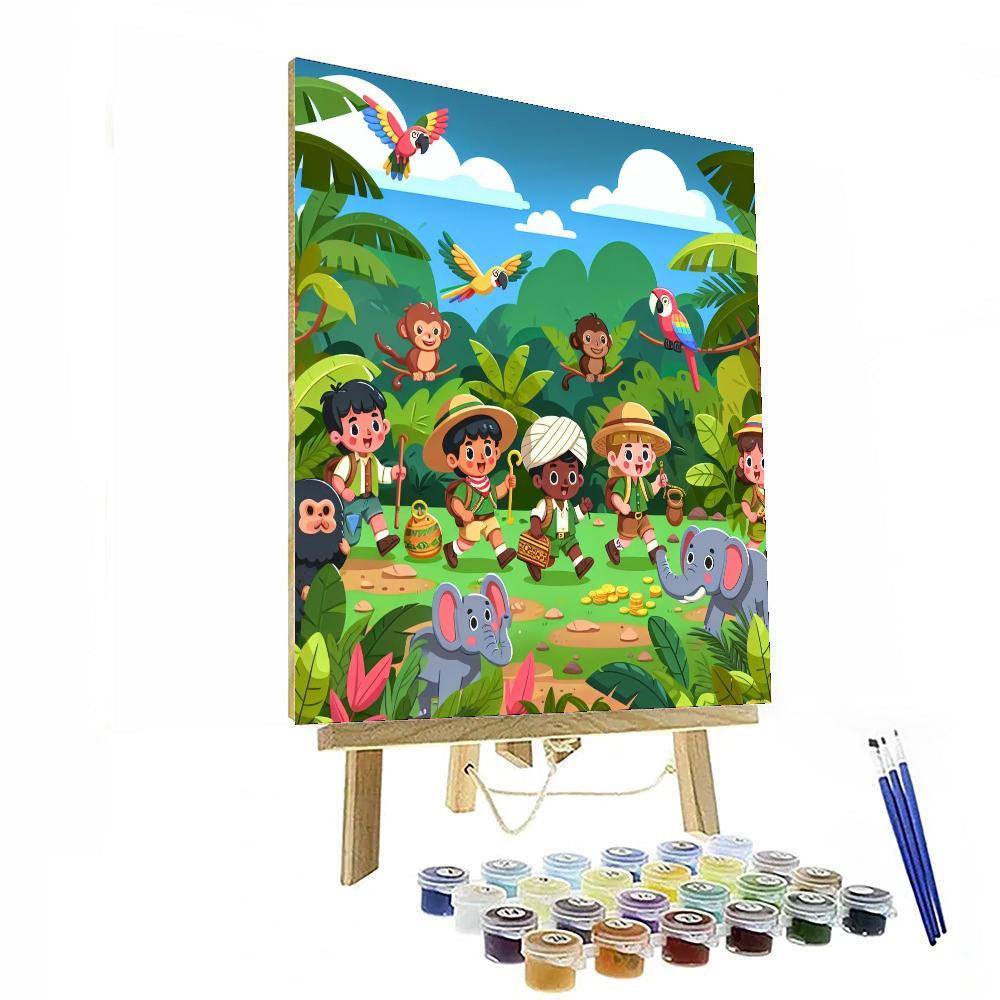 Jungle Treasure Adventure Paint By Numbers