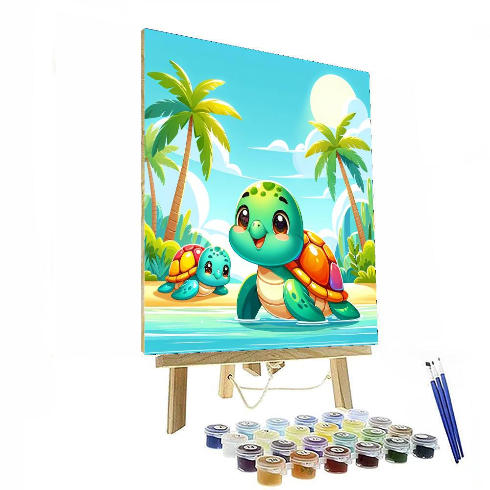 Tropical Turtle Tropics Numbered Painting Kits