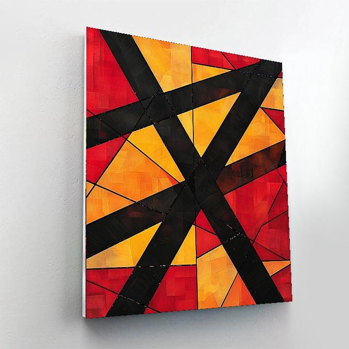 Kazimir Malevich Inspired Intersections Of Space  Numbered Painting Kits